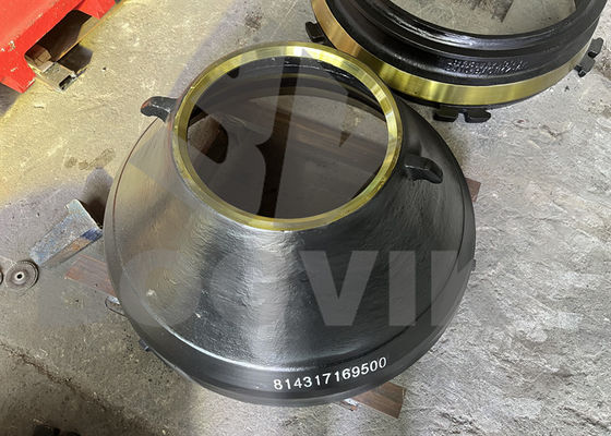 Parti di ricambio di trituratore a cono GP11F Mantello di rivestimento della scodella 814317171900 814317169500